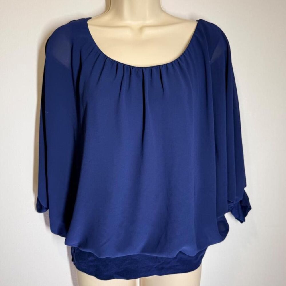 Sandro Women's Blue and Navy Blouse Small